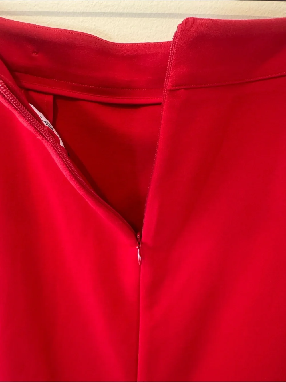 CAbi Red Women's Skirt with Gold Accent Buttons